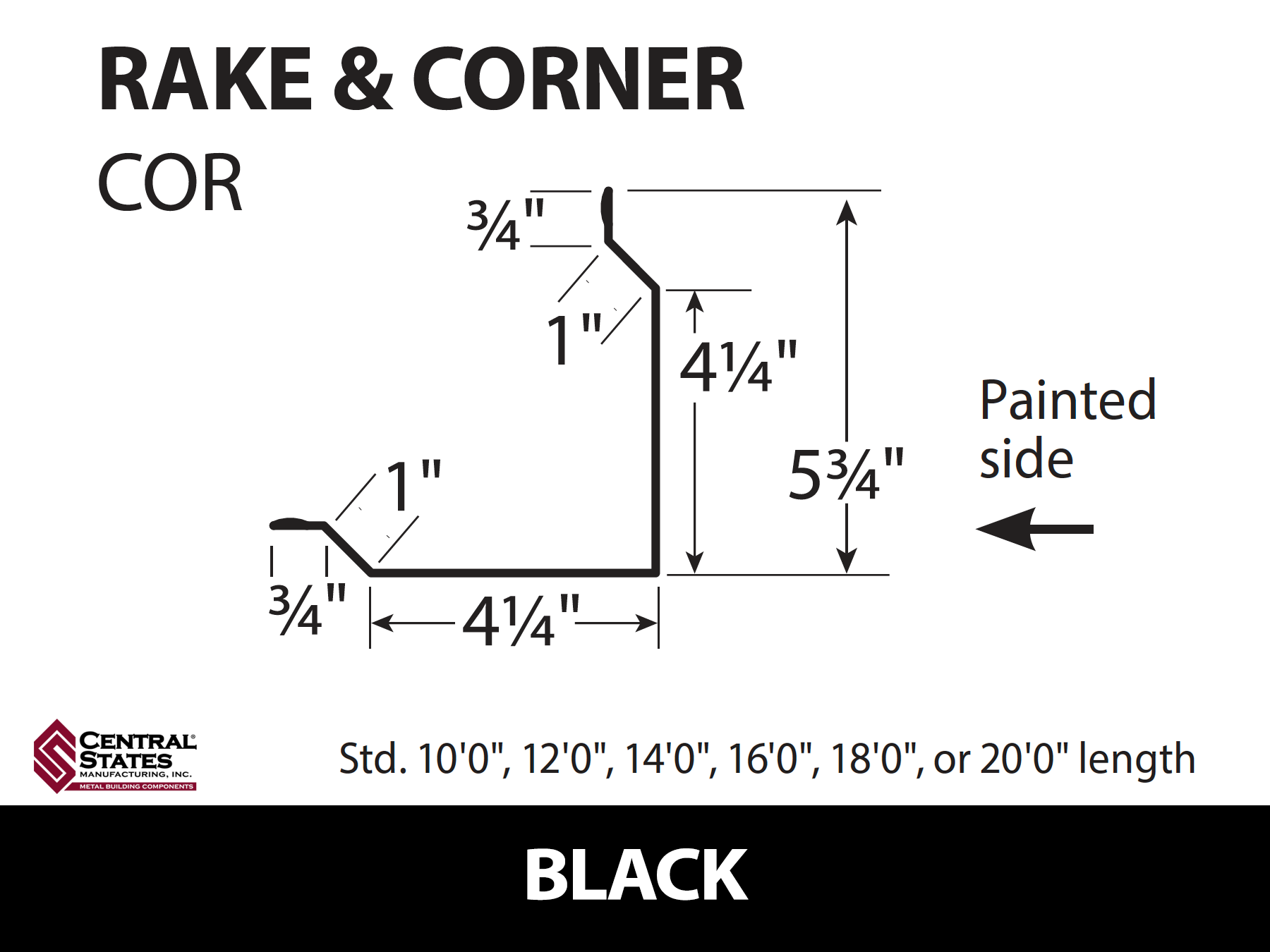 Rake & Corner - 29 ga. (Various Lengths)
