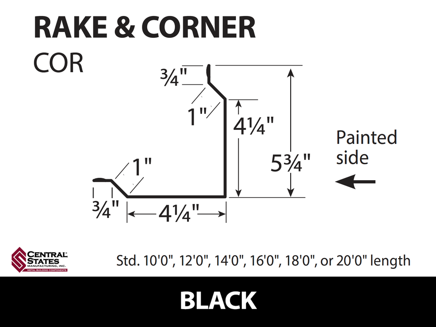 Rake & Corner 29 Gauge – Sizes 10' to 20' | PBS Direct