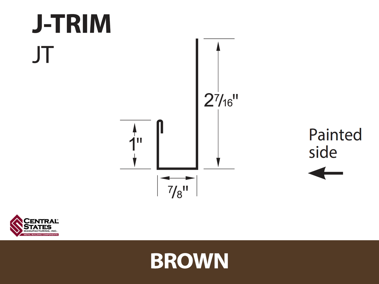 J-Channel 10'2" - 29 ga.