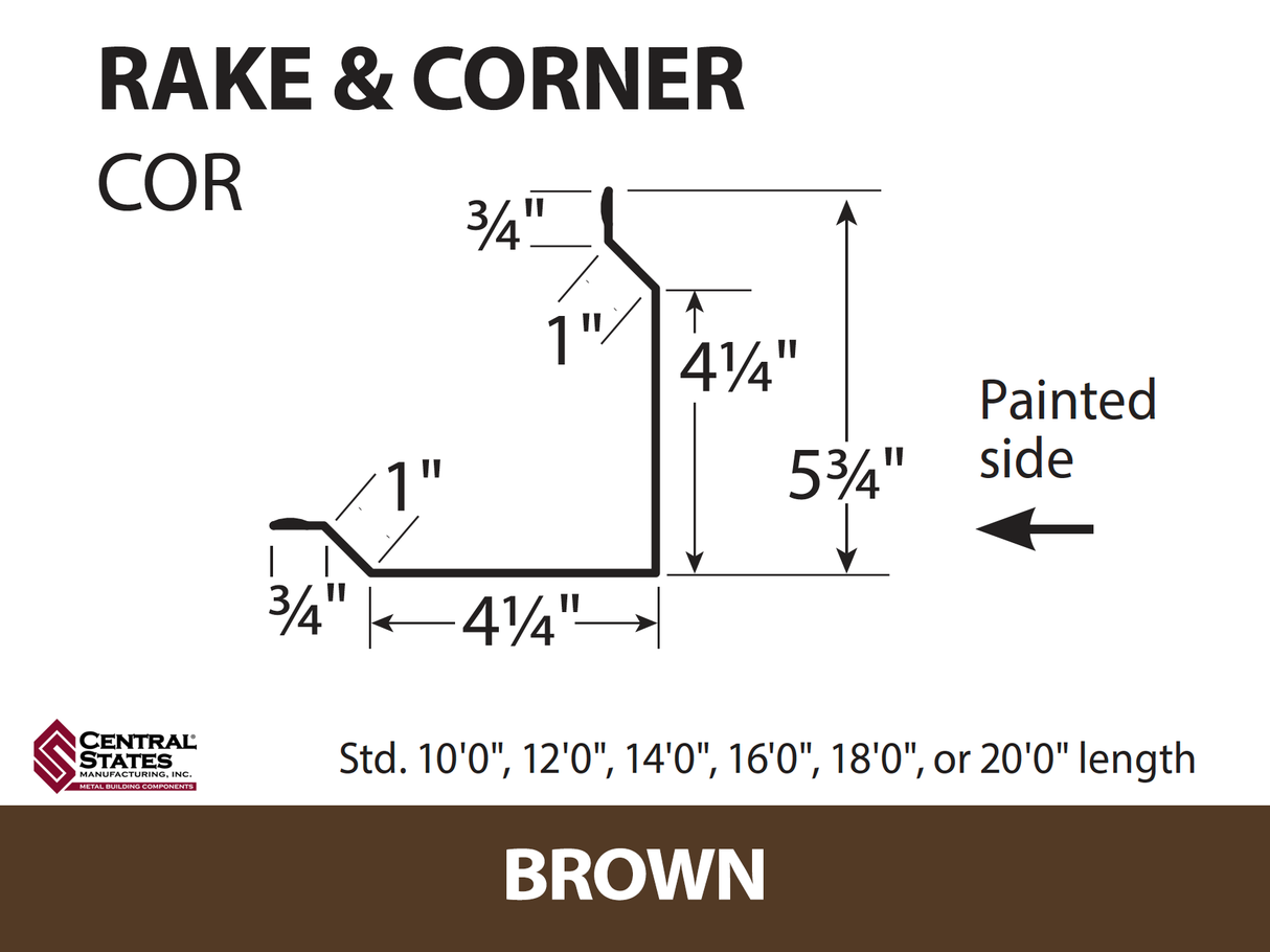 Rake & Corner - 29 ga. (Various Lengths)