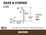 Rake & Corner - 29 ga. (Various Lengths)