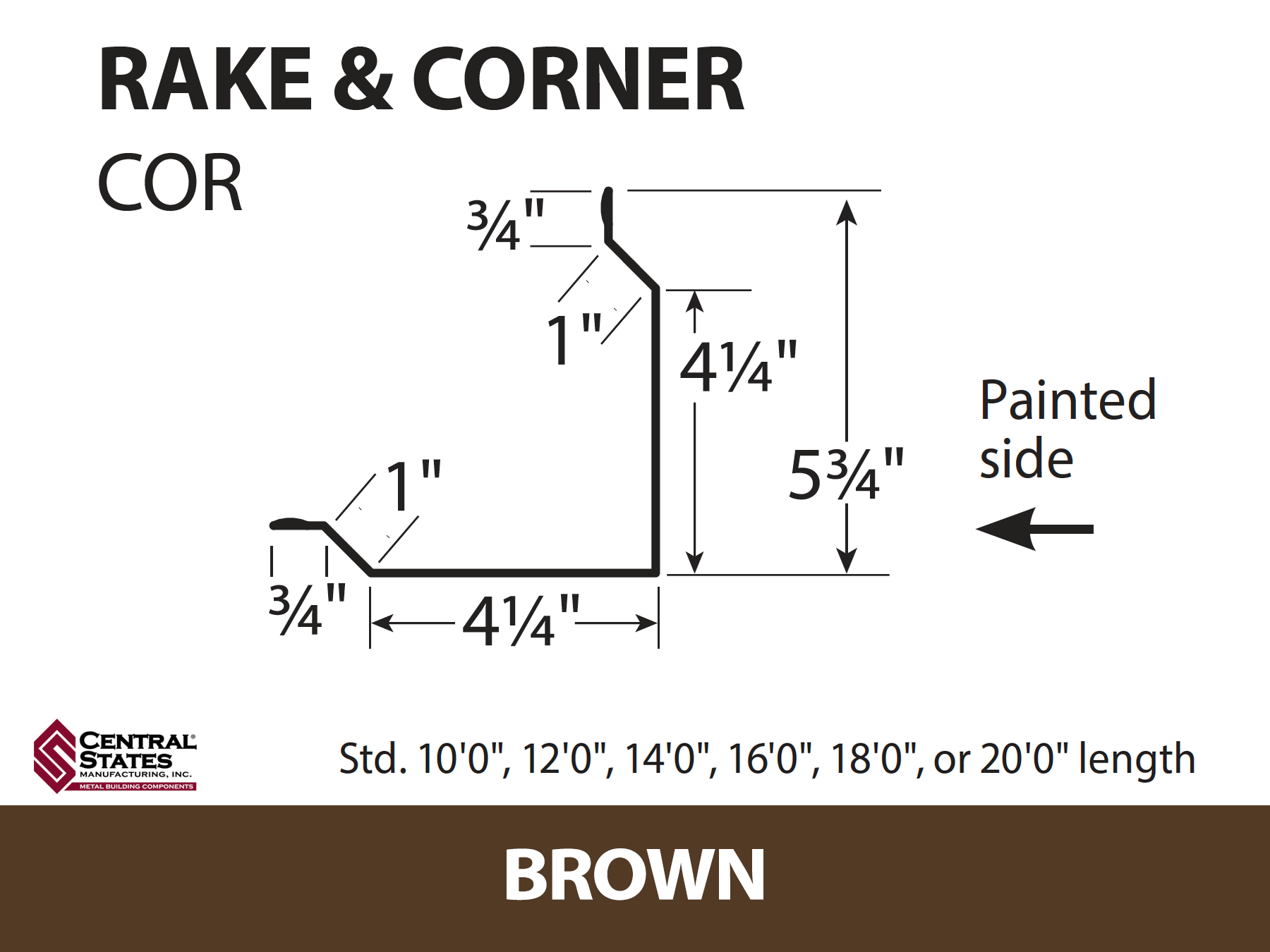 Rake & Corner - 29 ga. (Various Lengths)