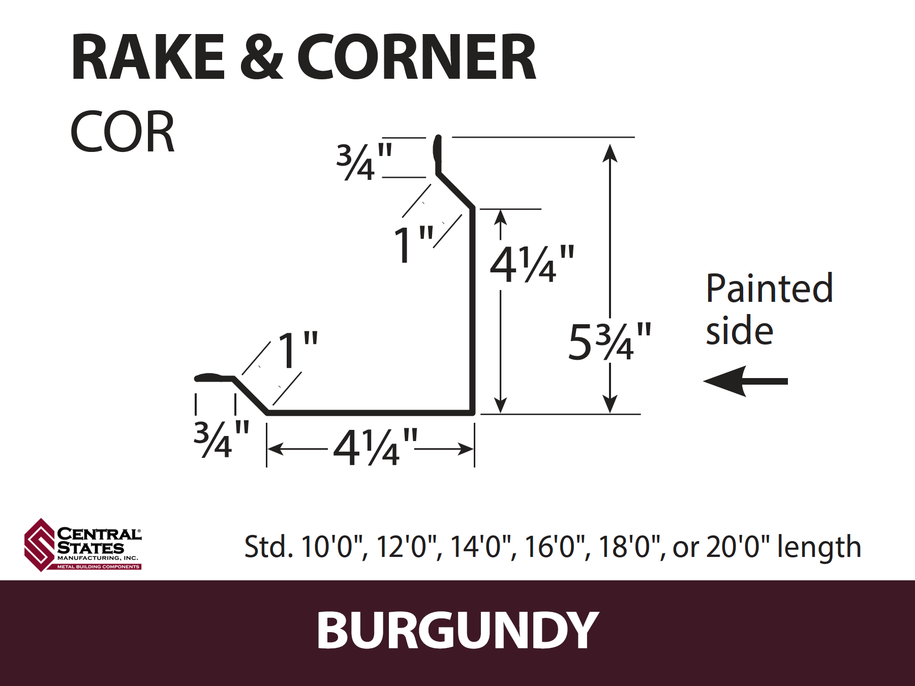 Rake & Corner - 29 ga. (Various Lengths)