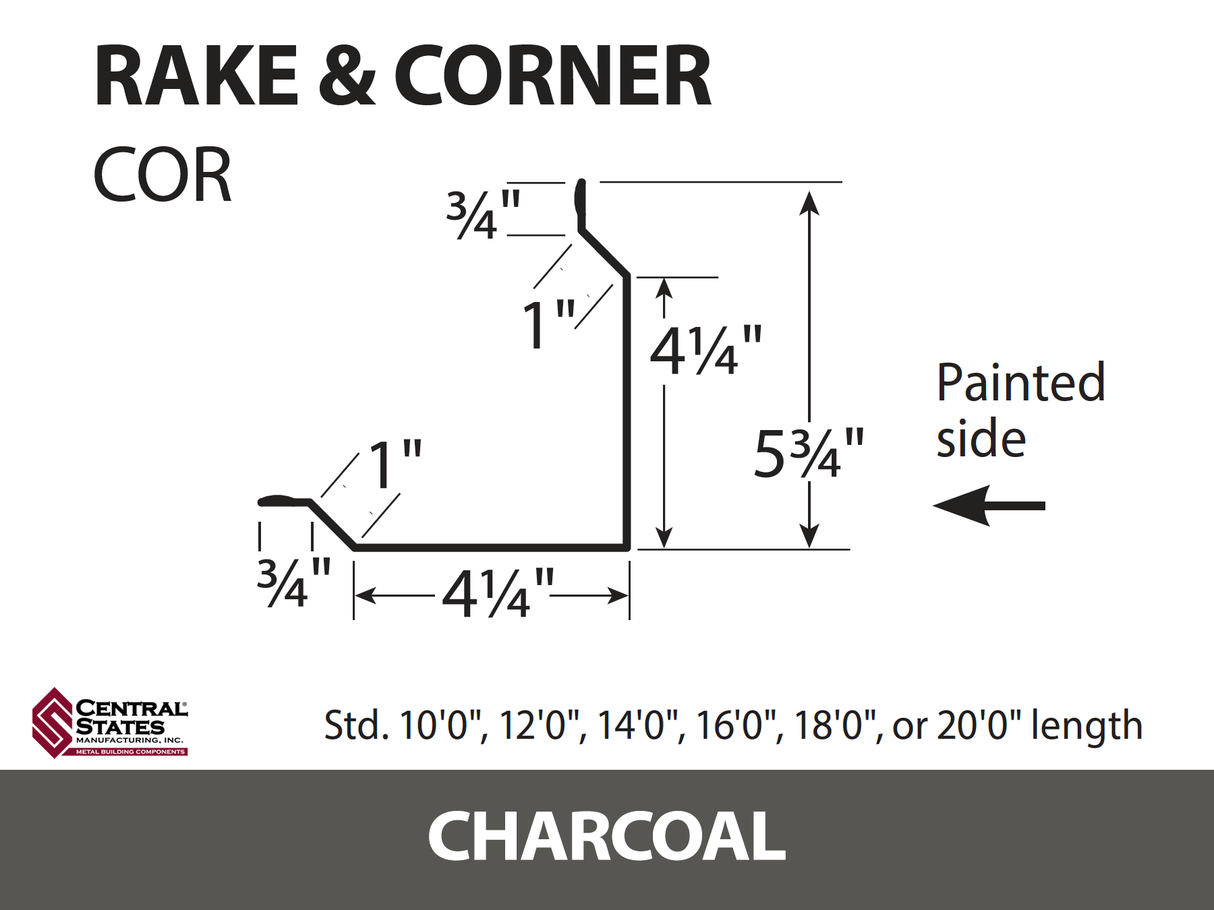 Rake & Corner - 29 ga. (Various Lengths)