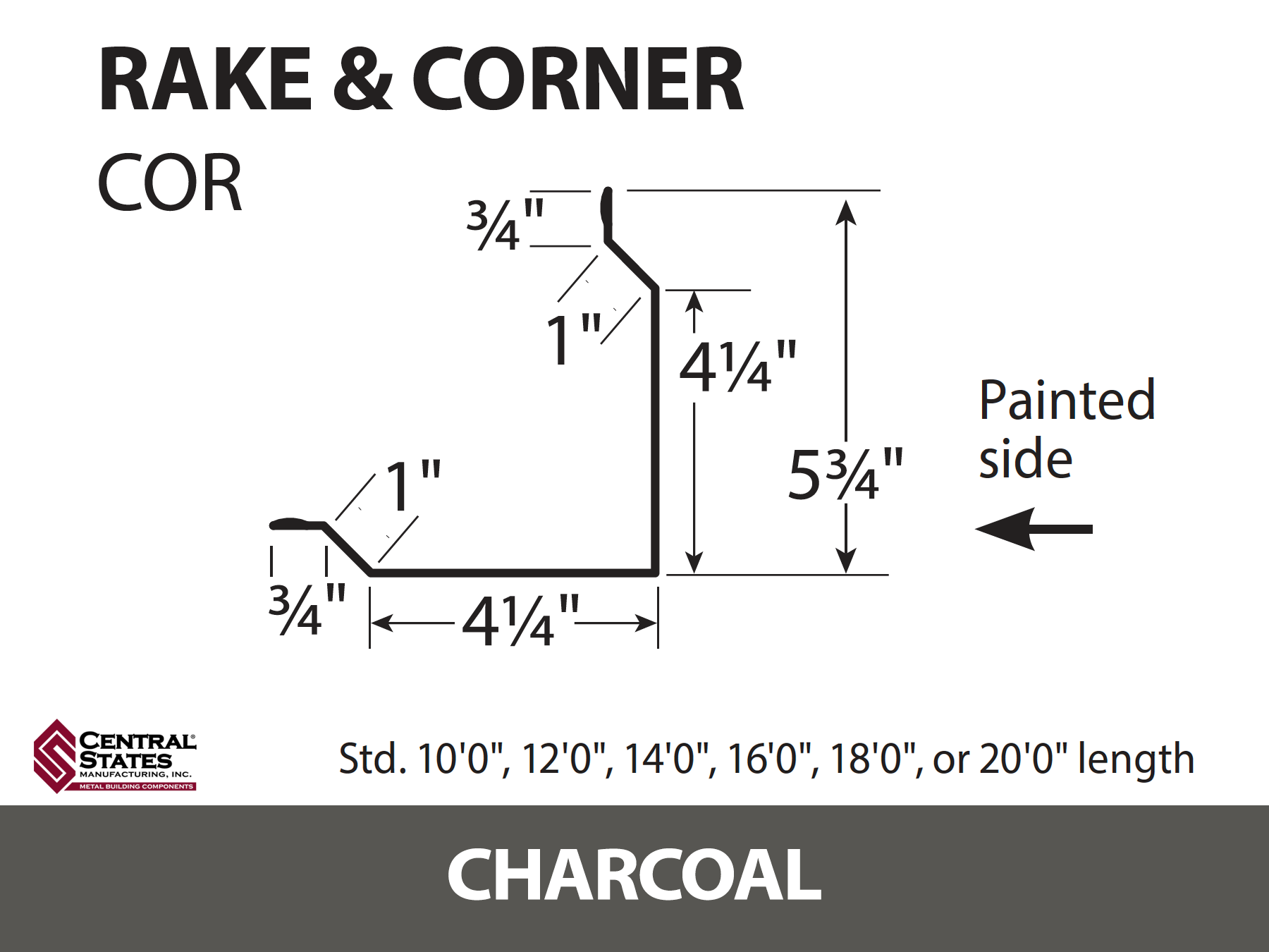 Rake & Corner - 29 ga. (Various Lengths)