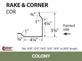 Rake & Corner - 29 ga. (Various Lengths)