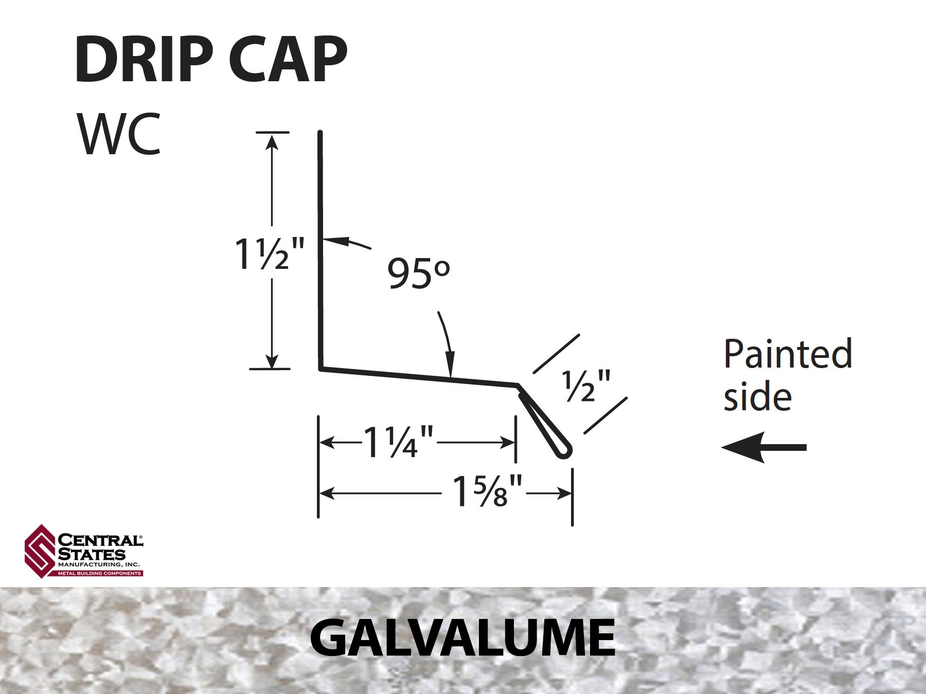 Galvalume Window Drip Cap 10'2" - 29 ga.