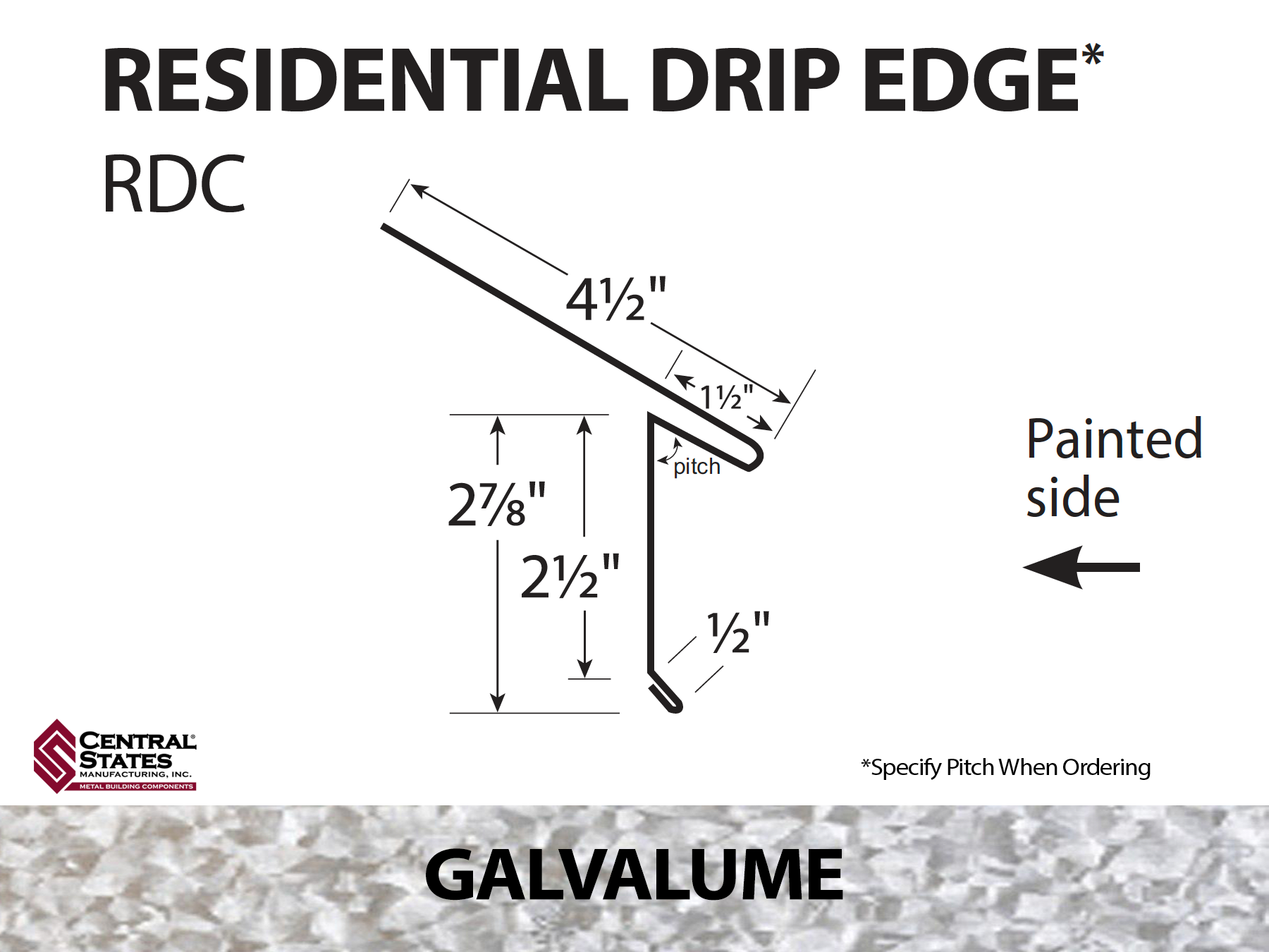 Galvalume Residential Drip Edge 10'2" - 29 ga.