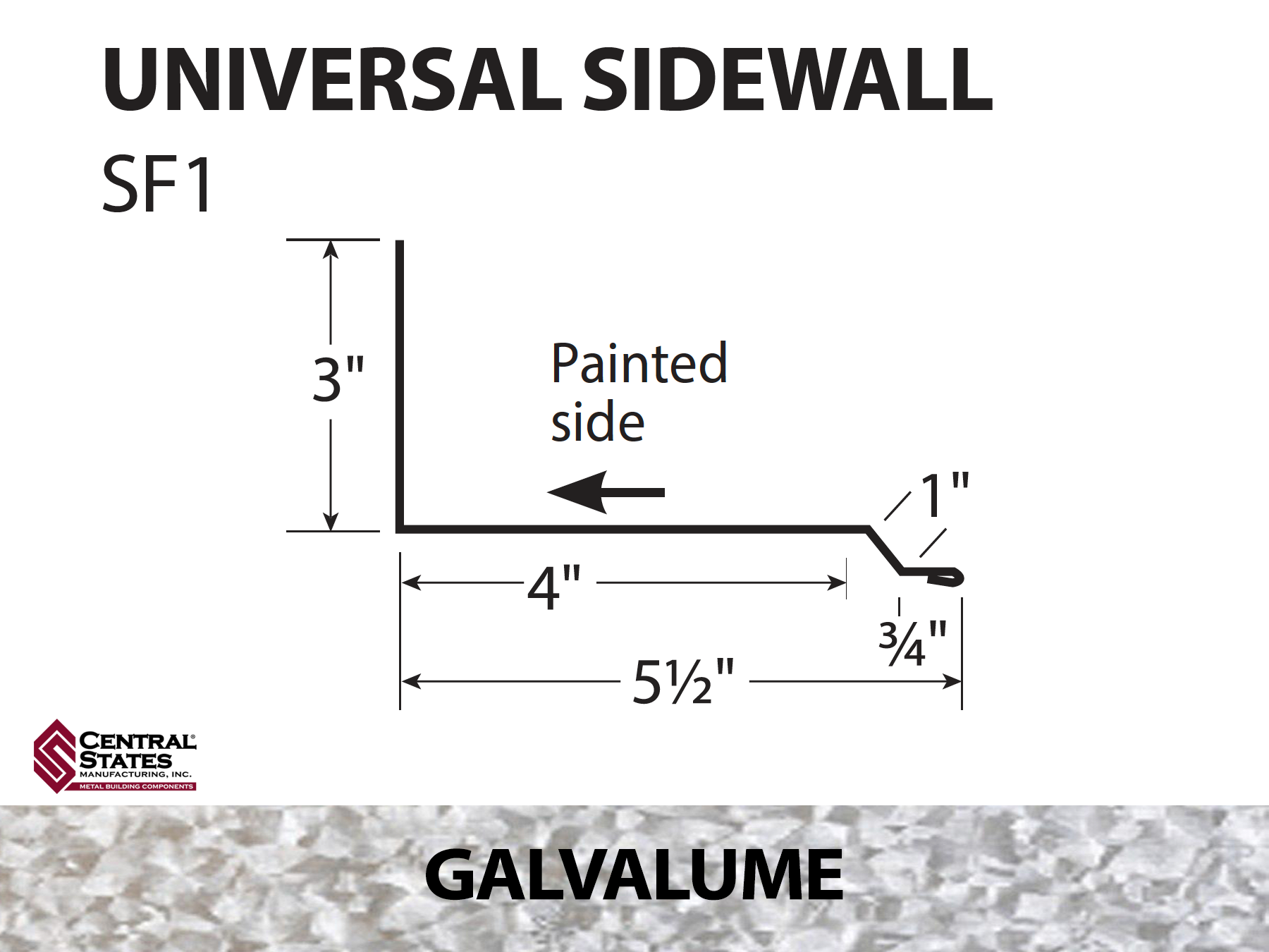 Galvalume Universal Sidewall 10'2" - 29 ga.