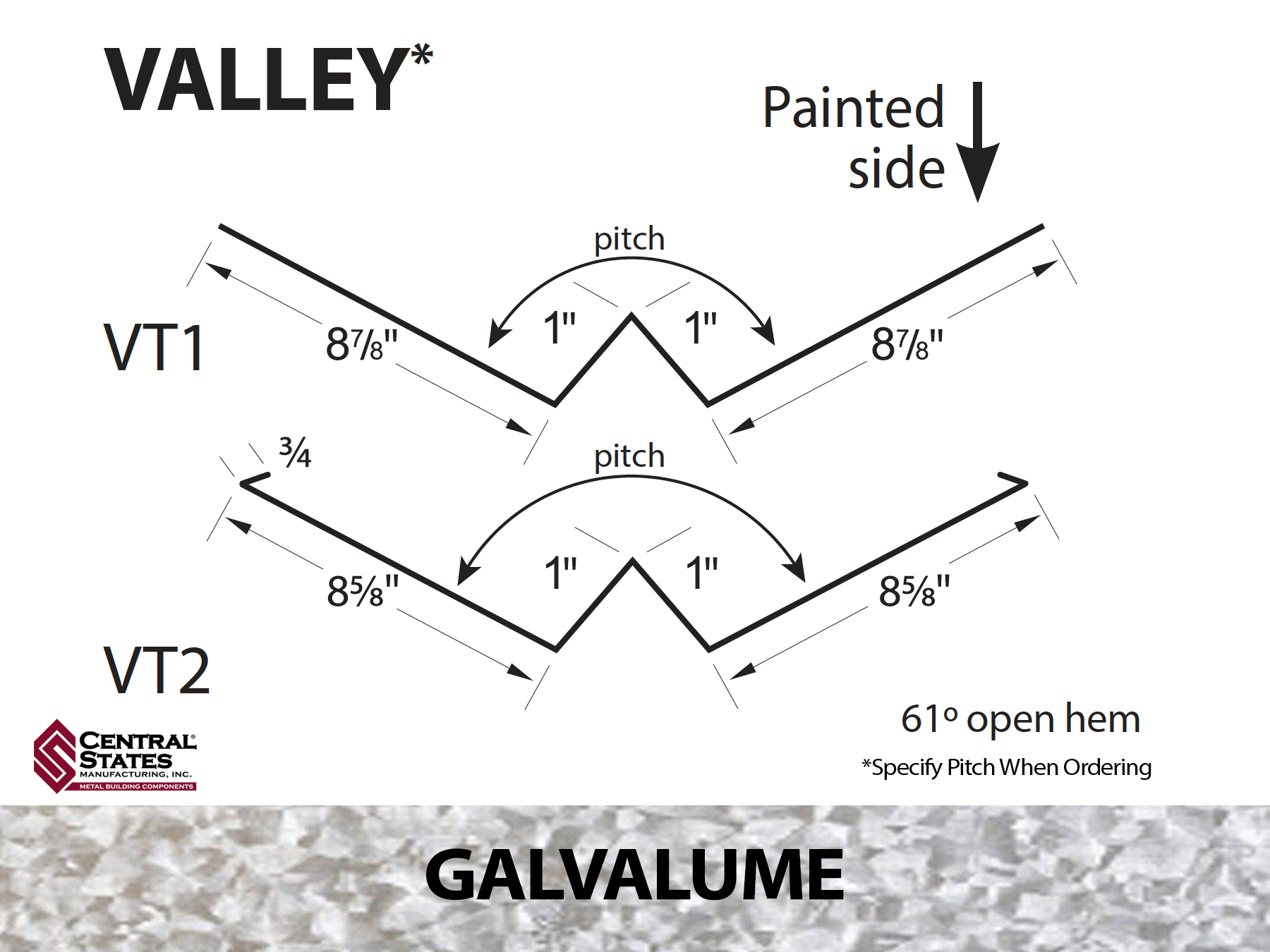 Galvalume W-Valley 10'2" - 29 ga.