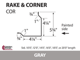 Rake & Corner - 29 ga. (Various Lengths)