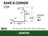Rake & Corner - 29 ga. (Various Lengths)