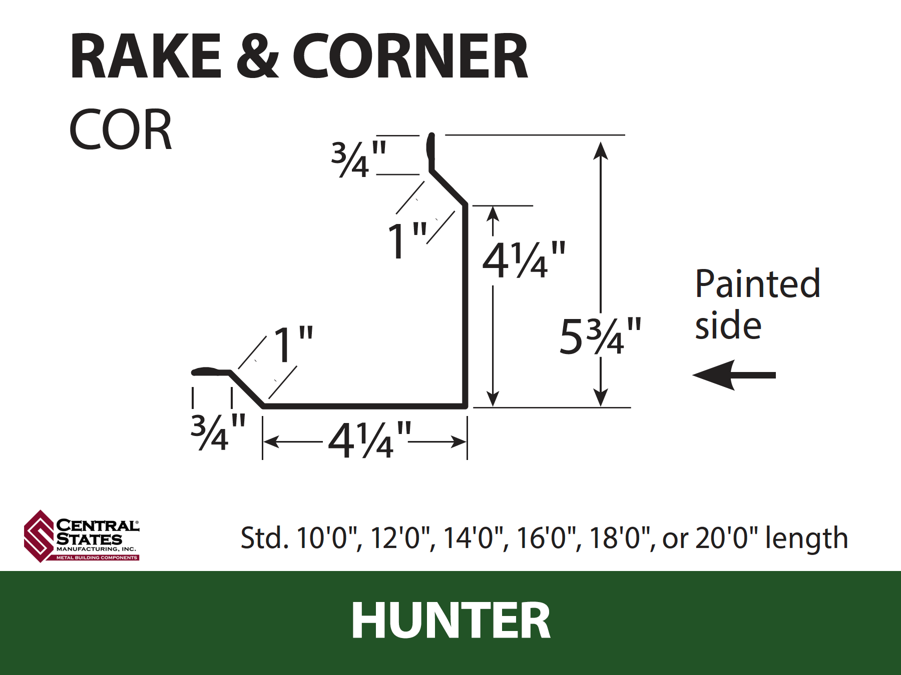 Rake & Corner - 29 ga. (Various Lengths)