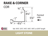 Rake & Corner - 29 ga. (Various Lengths)