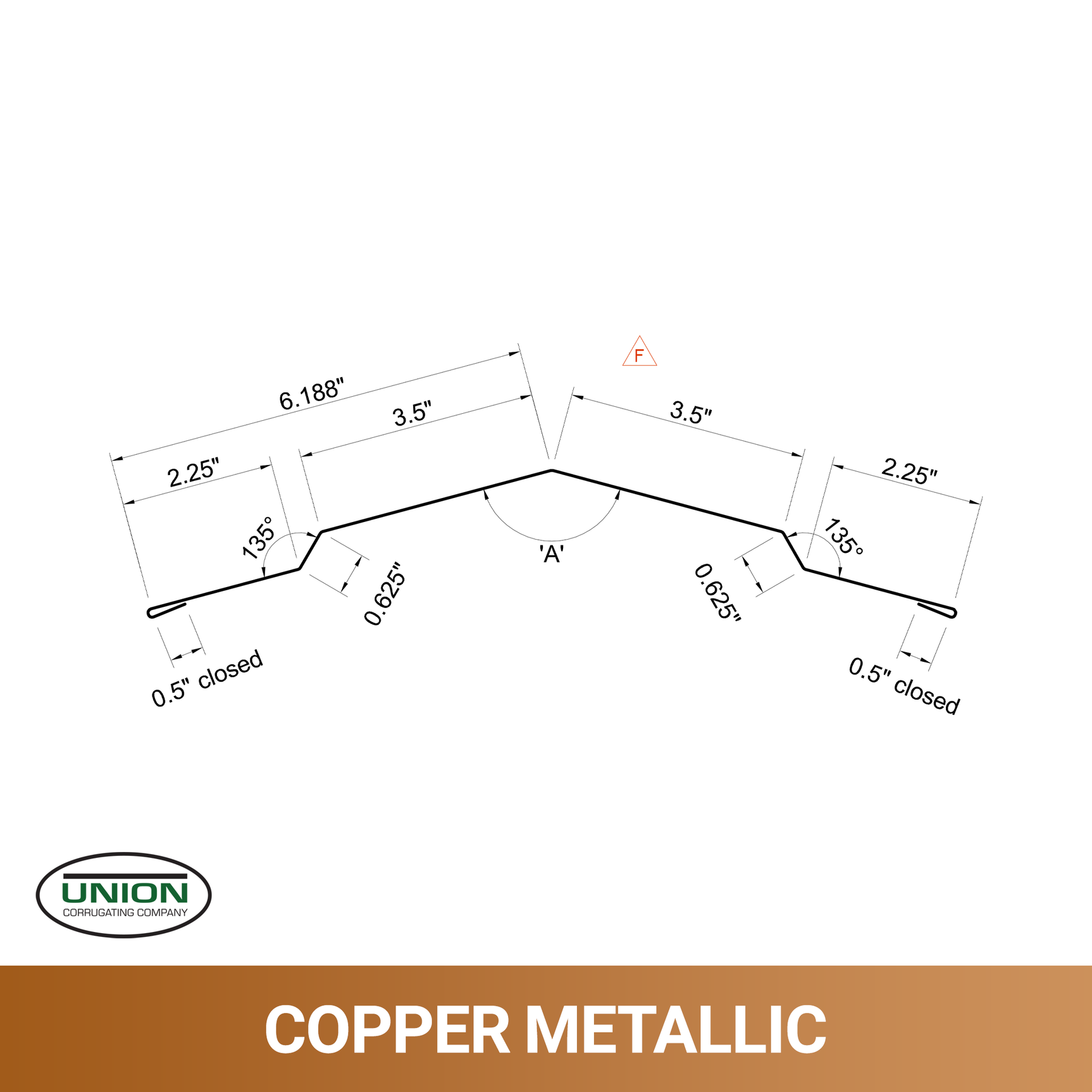 MasterRib® Ridge Cap - 29 ga. - 10'6"