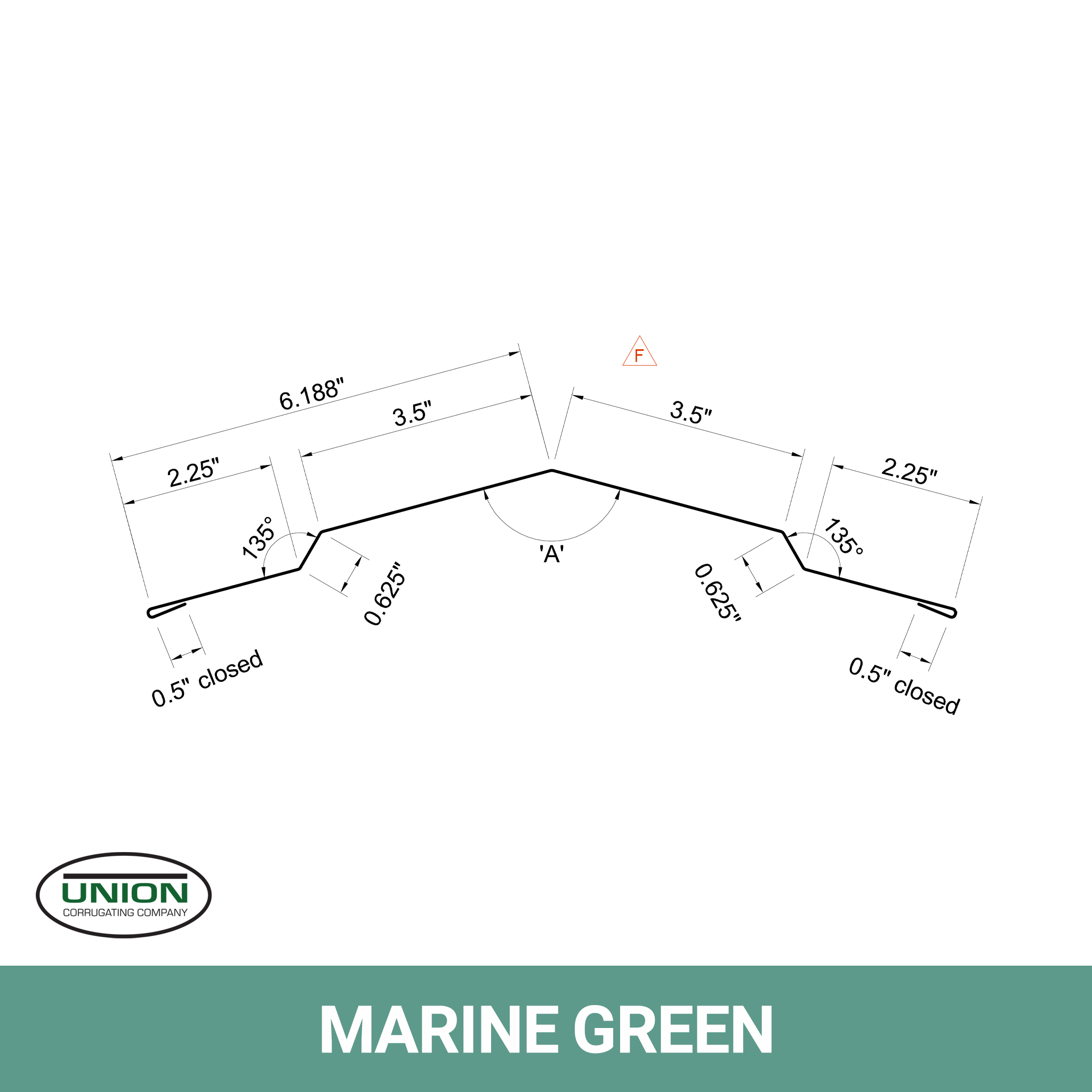 MasterRib® Ridge Cap - 29 ga. - 10'6"