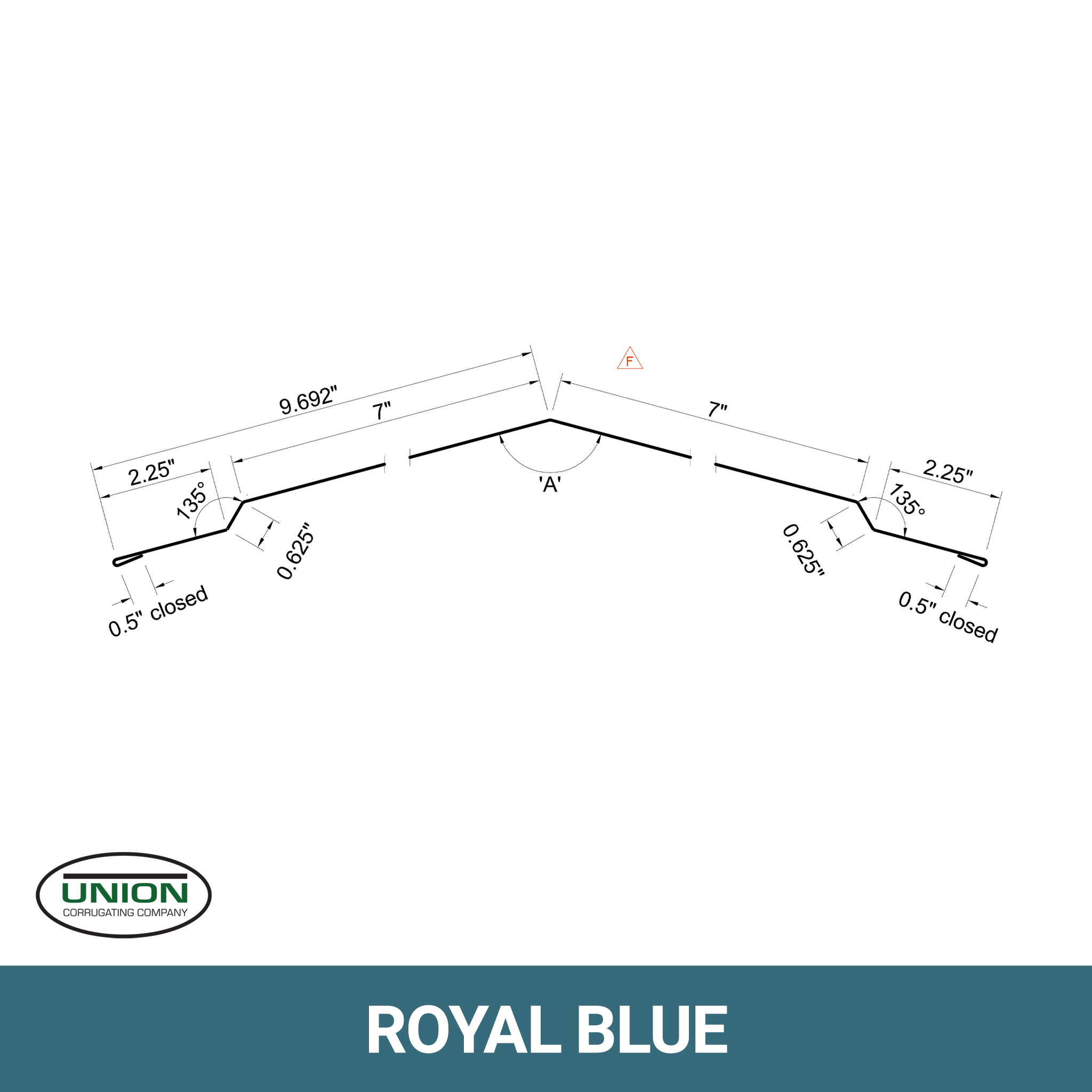 MasterRib® Ridge Cap - 29 ga. - 10'6"