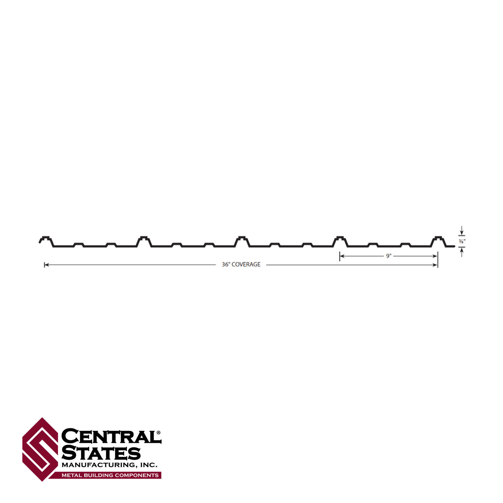 Standard 29 ga. 40 yr Panel-Loc Plus™ Ribbed Metal Panel