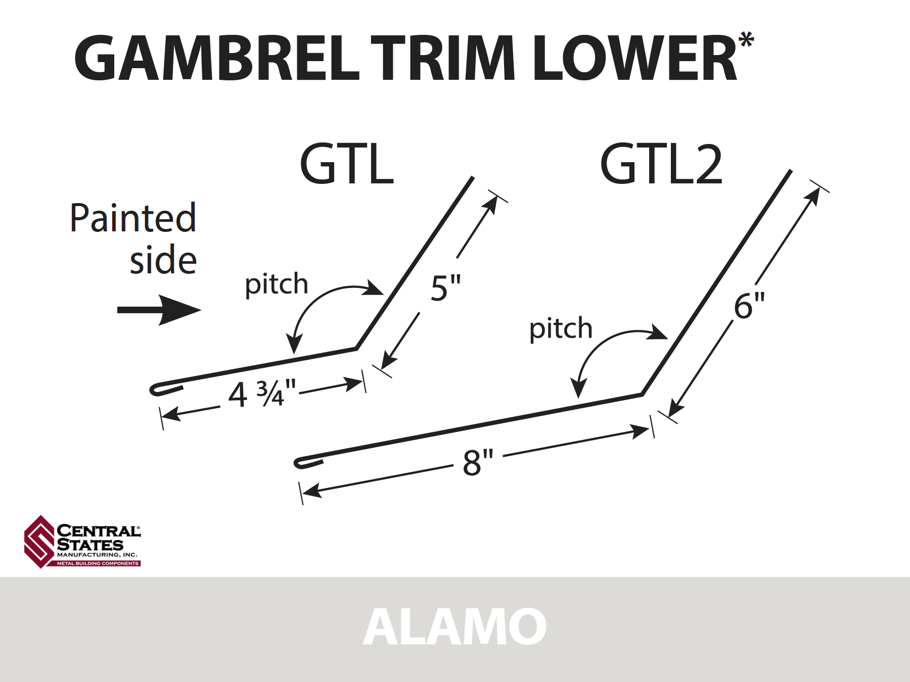 Gambrel Trim Lower - Transition Flashing 10'2" - 29 ga.