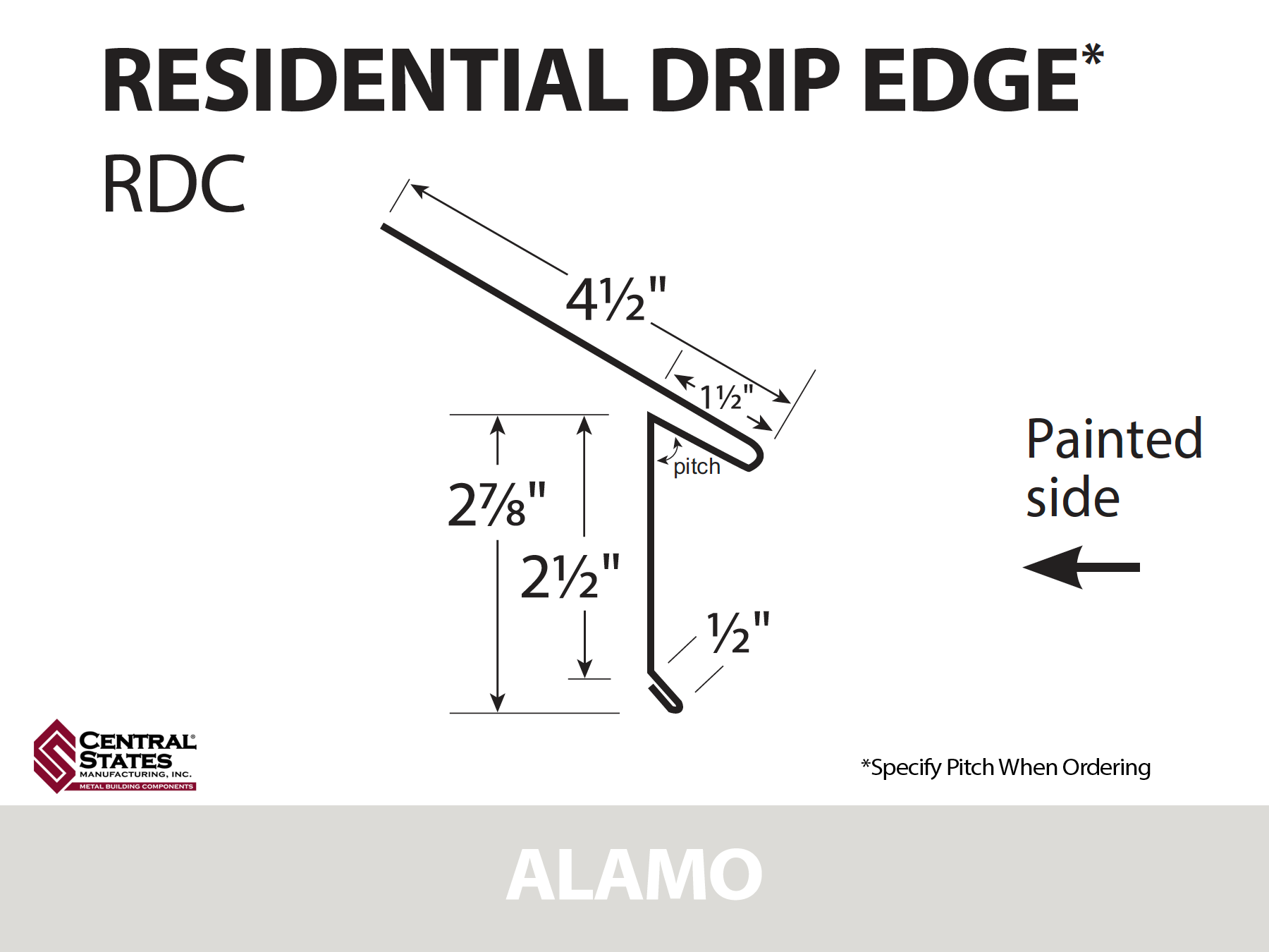 Residential Drip Edge 10'2" - 29 ga.