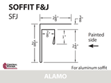 Soffit F&J Channel 10'2" - 29 ga.