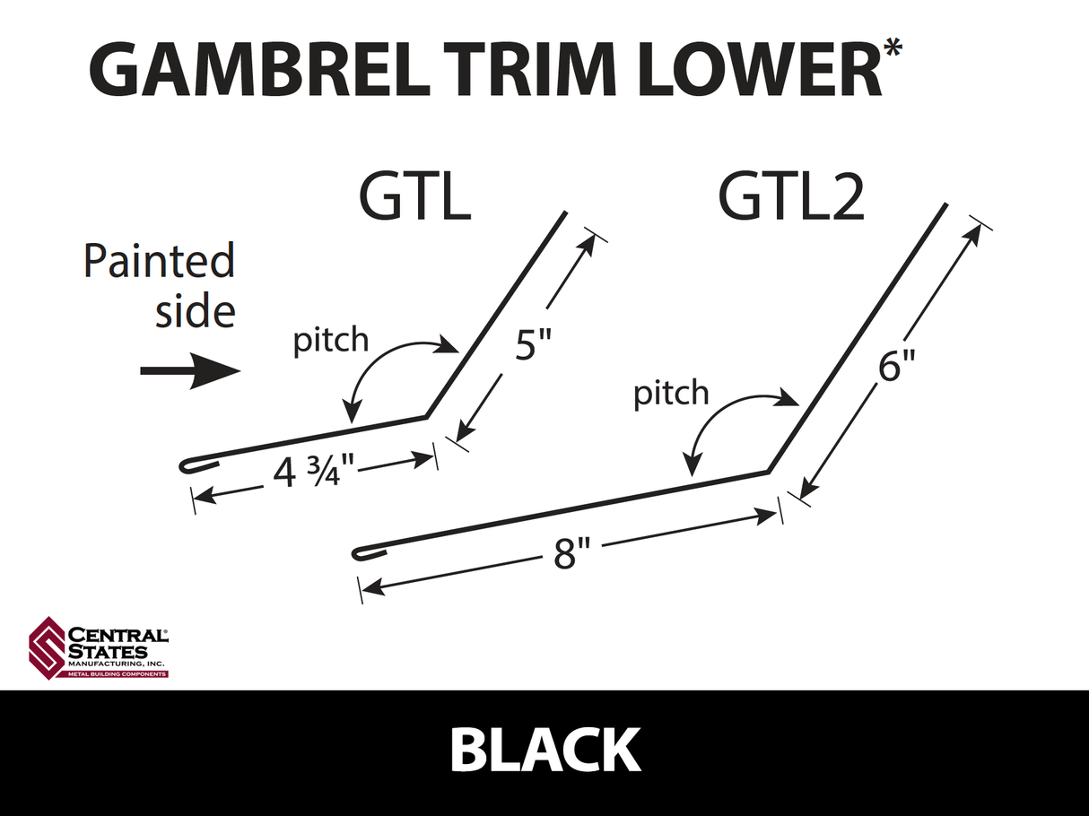 Gambrel Trim Lower - Transition Flashing 10'2" - 29 ga.
