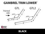 Gambrel Trim Lower - Transition Flashing 10'2" - 29 ga.