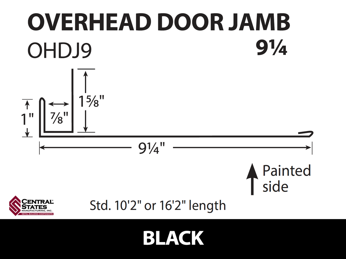 Overhead Door Trim (Various Lengths) - 29 ga.