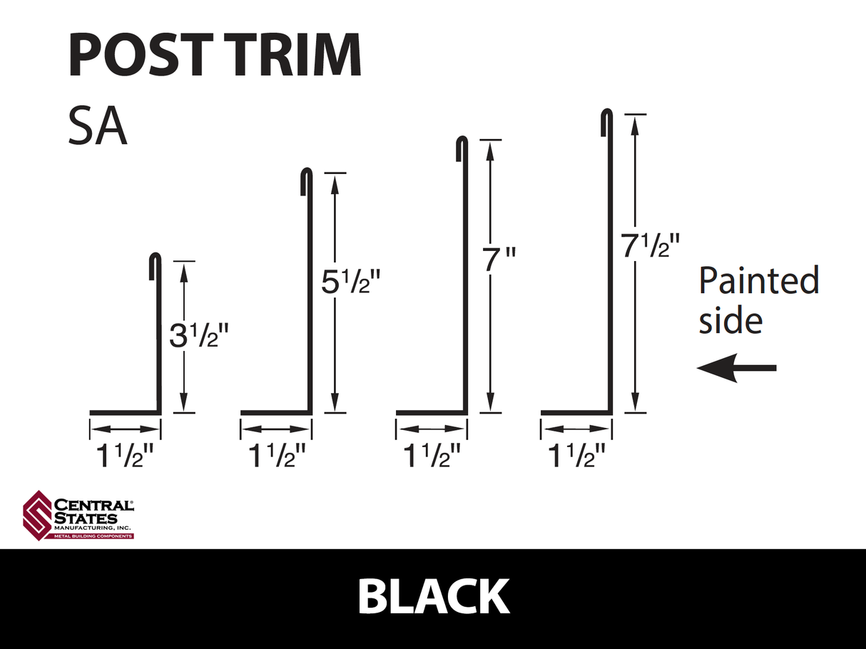 Post Trim 10'2" - 29 ga. (Various Widths)