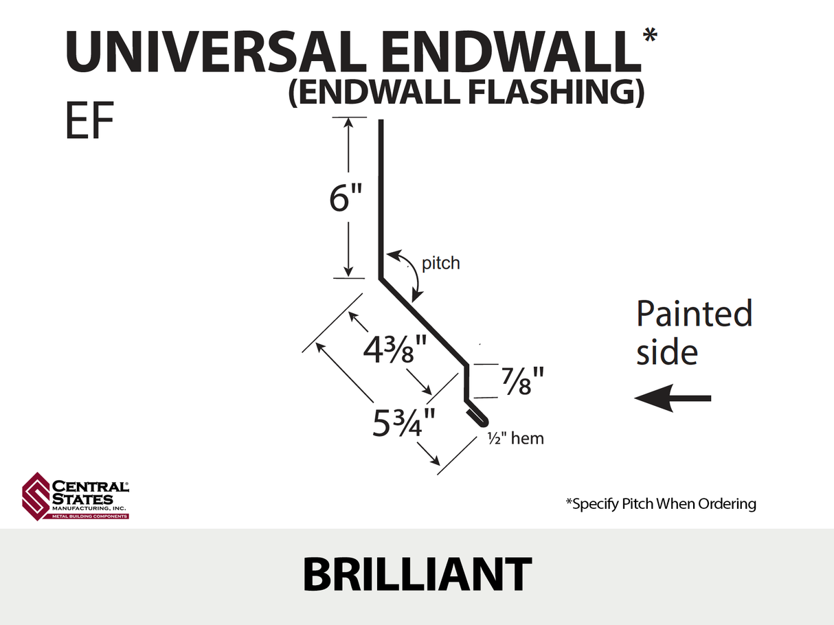 Universal Endwall 10'2" - 29 ga.