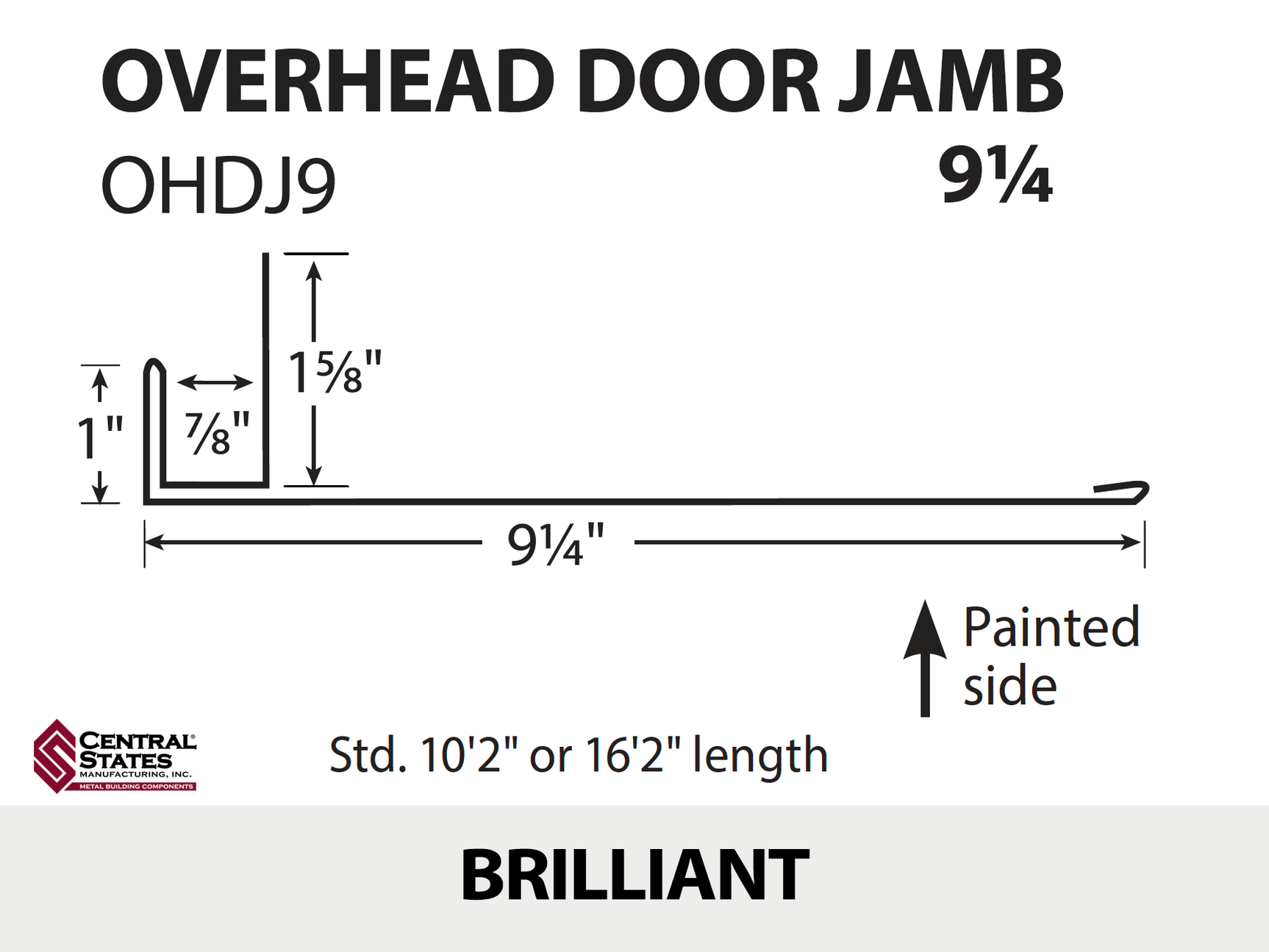 Overhead Door Trim (Multiple Sizes)