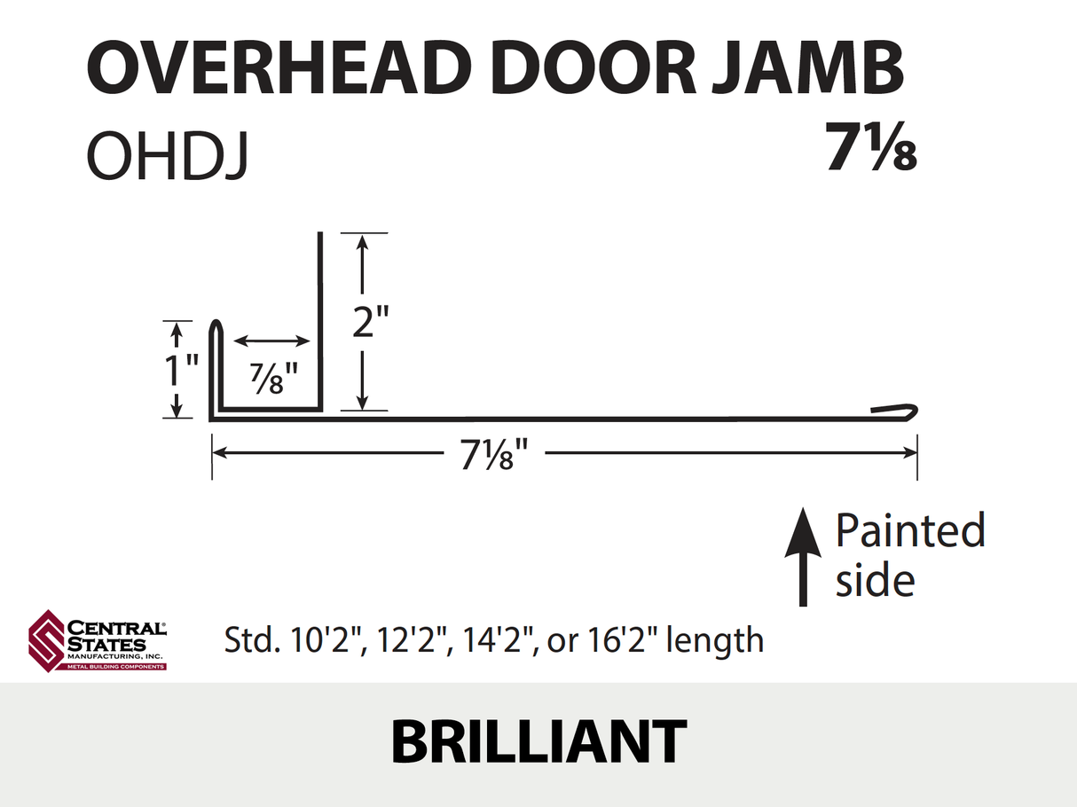 Overhead Door Trim (Various Lengths) - 29 ga.
