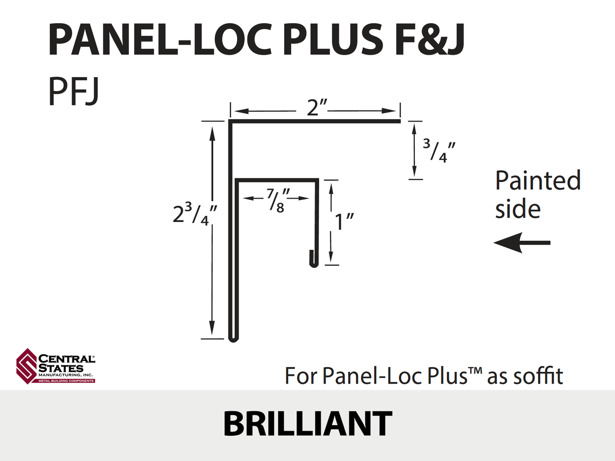 Panel-Loc Plus™ C&T Trim 10'2" - 29 ga.