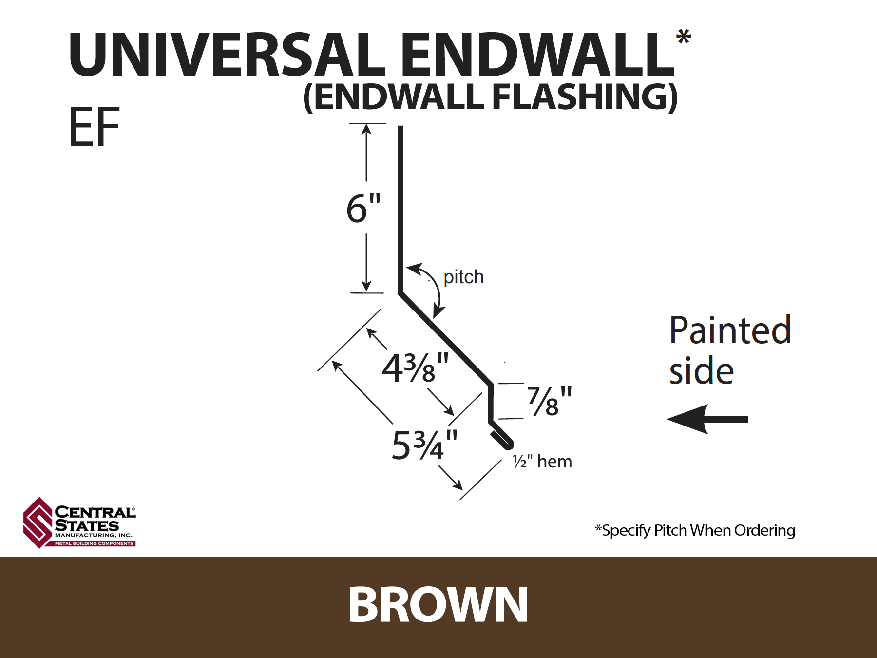 Universal Endwall 10'2" - 29 ga.