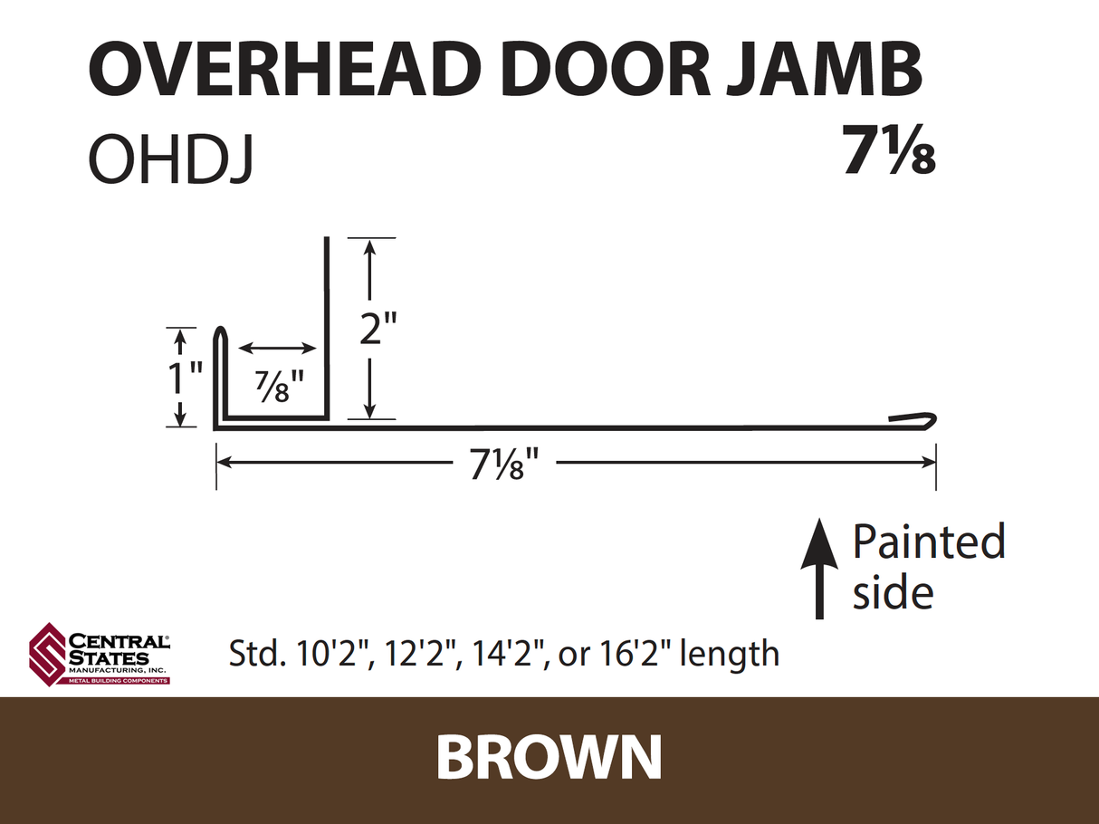 Overhead Door Trim (Various Lengths) - 29 ga.