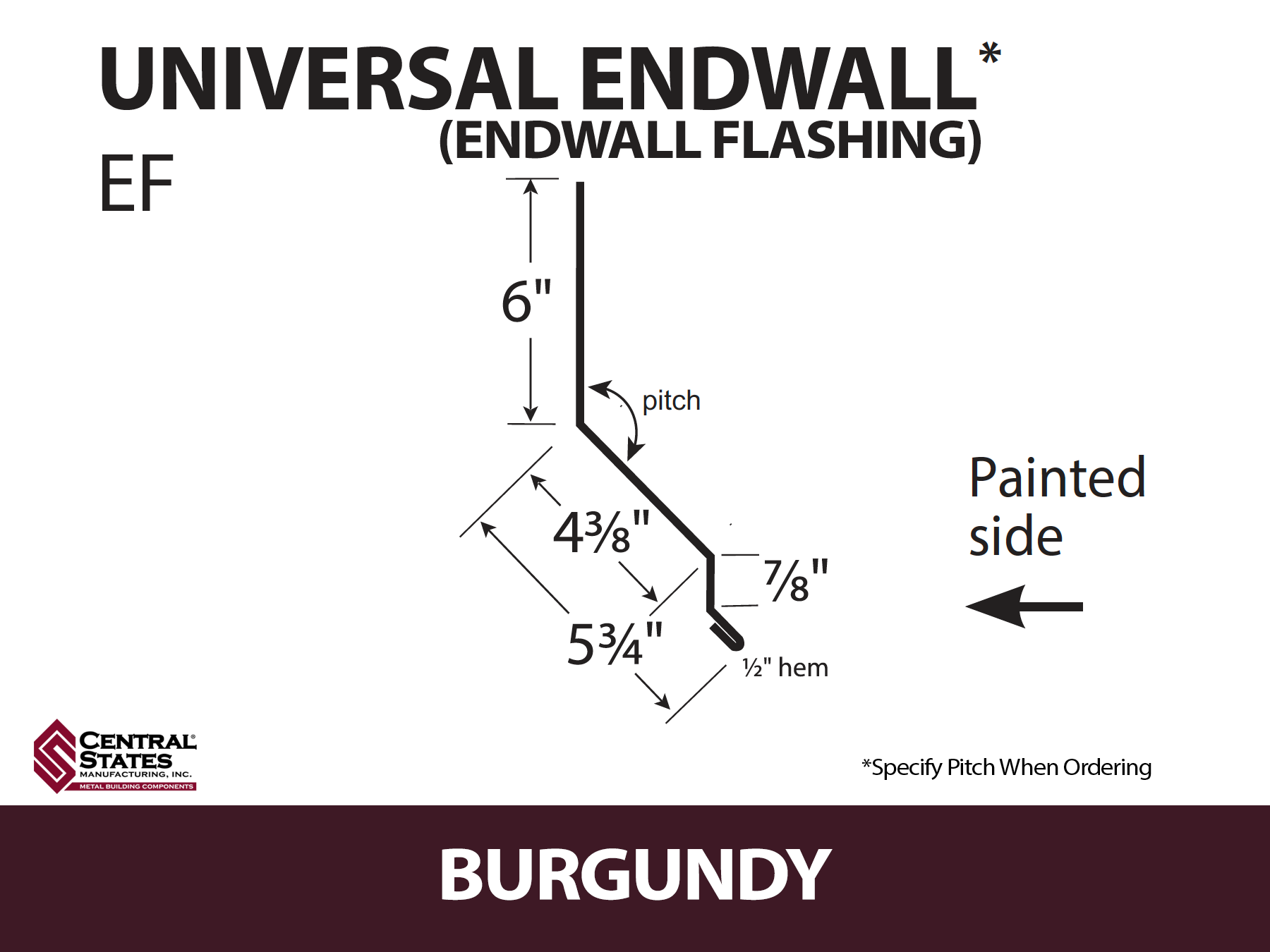 Universal Endwall 10'2" - 29 ga.