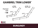 Gambrel Trim Lower - Transition Flashing 10'2" - 29 ga.