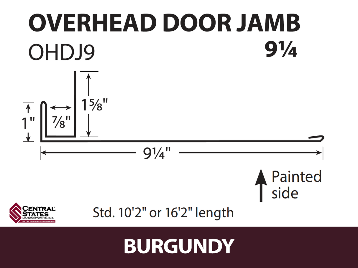 Overhead Door Trim (Various Lengths) - 29 ga.