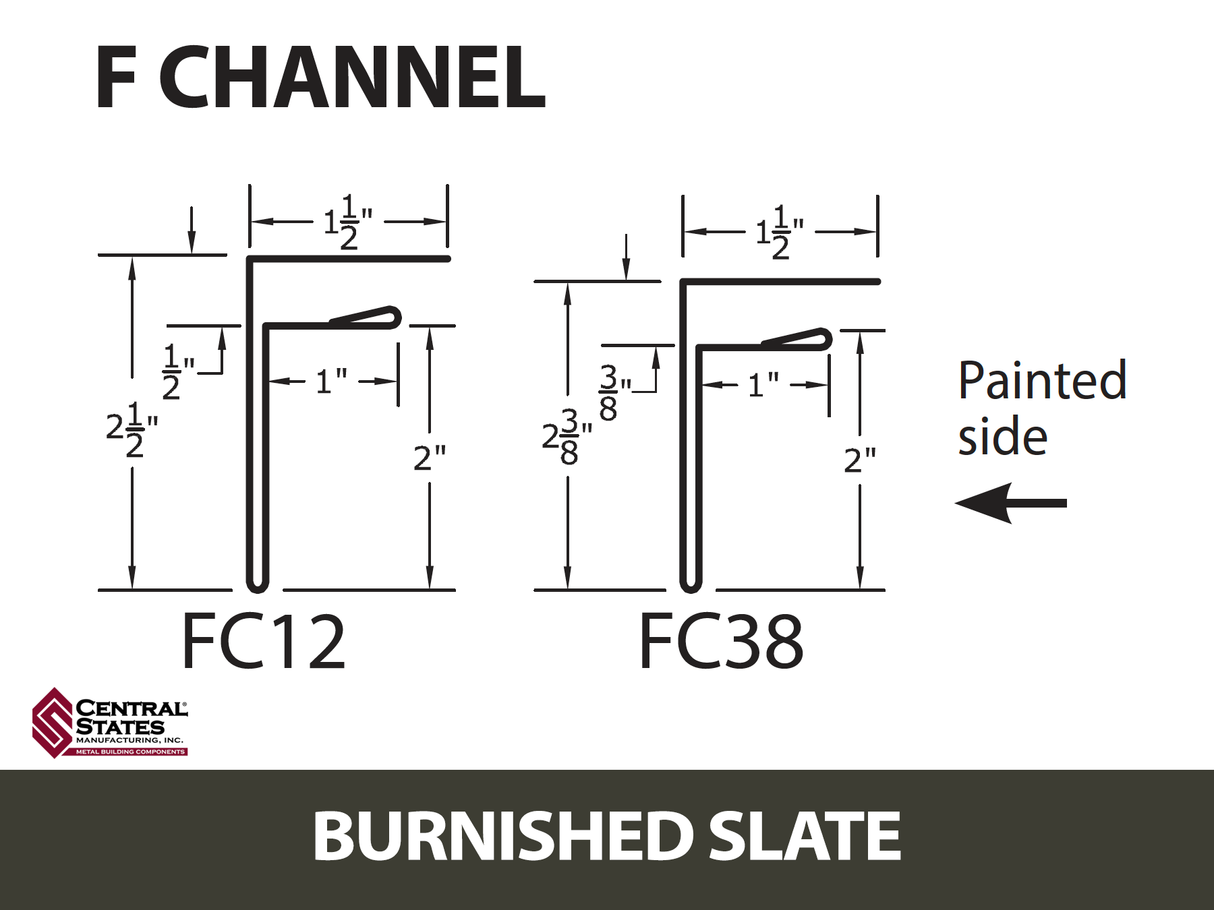 F-Channel 10'2" - 29 ga.