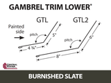 Gambrel Trim Lower - Transition Flashing 10'2" - 29 ga.