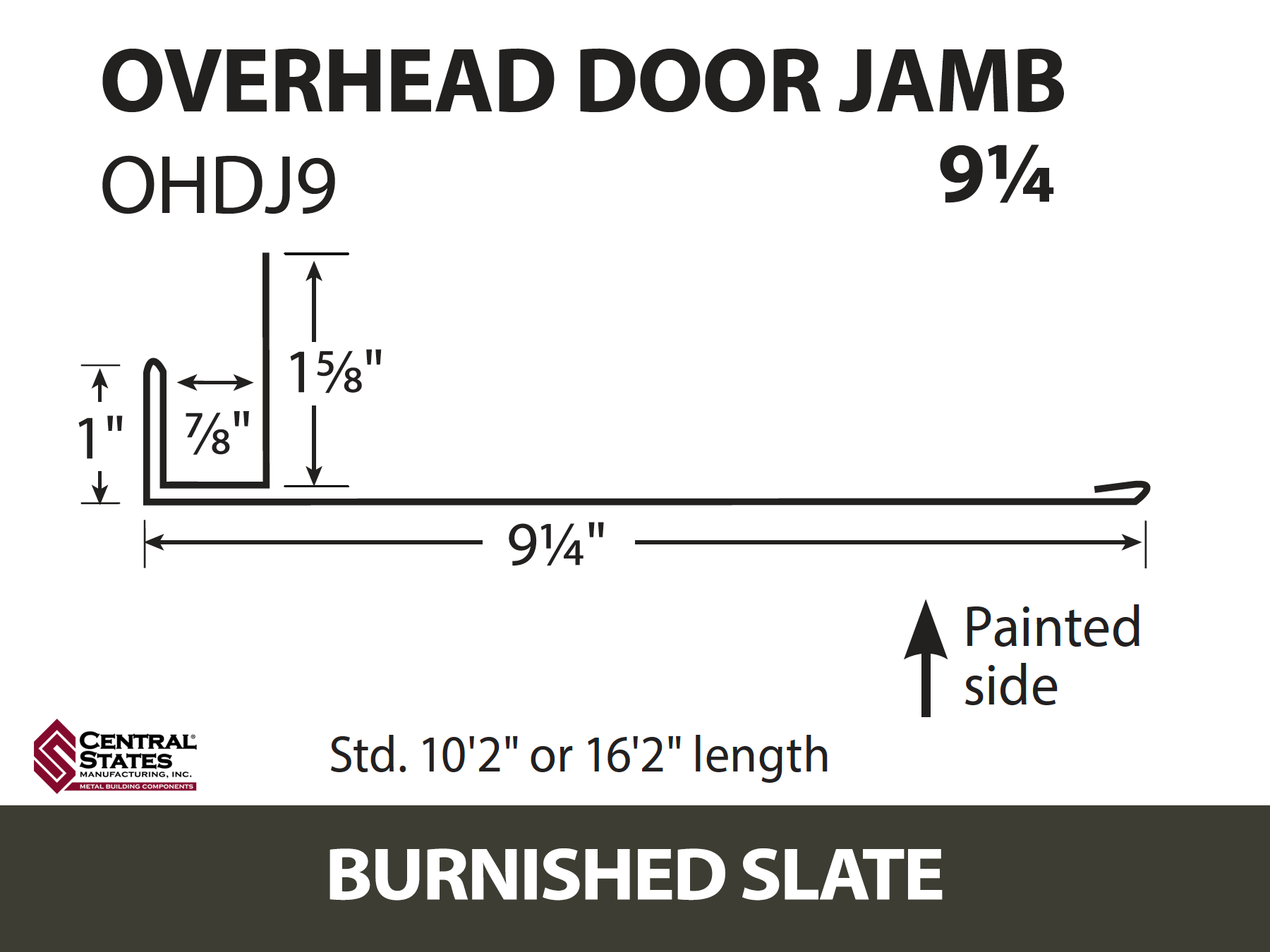 Overhead Door Trim (Various Lengths) - 29 ga.