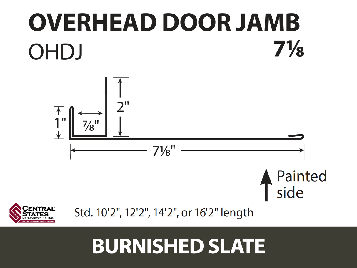 Overhead Door Trim (Various Lengths) - 29 ga.