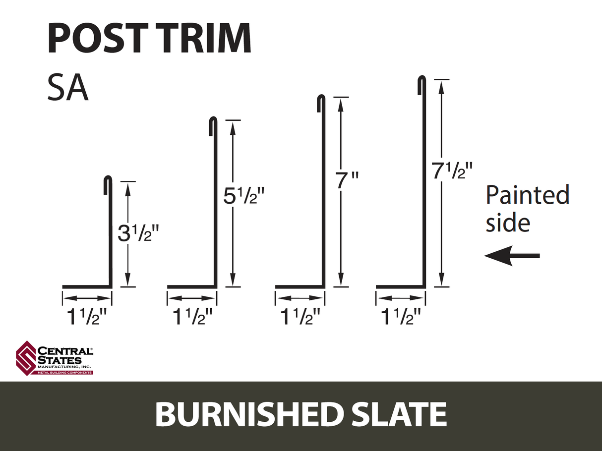 Post Trim 10'2" - 29 ga. (Various Widths)