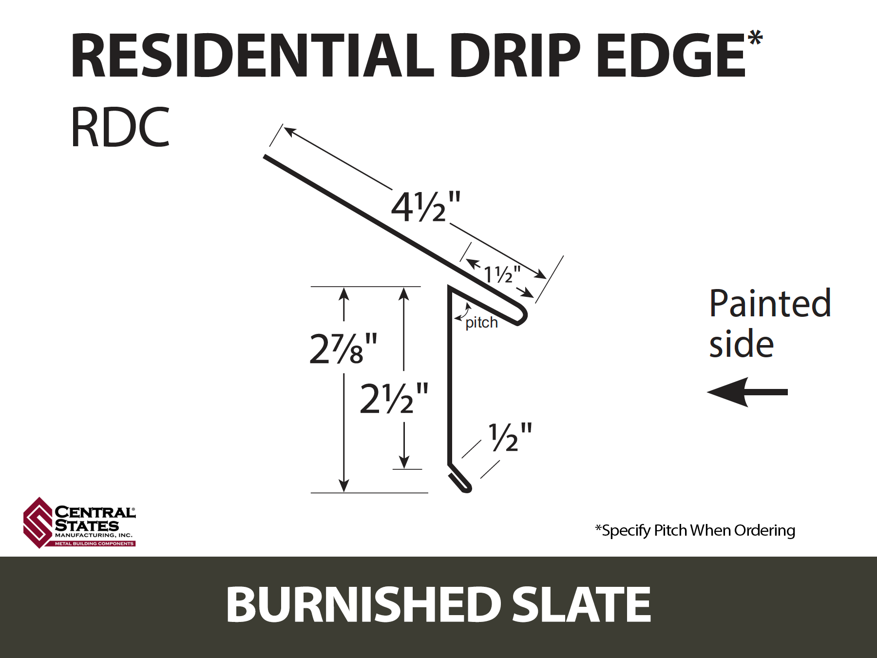 Residential Drip Edge 10'2" - 29 ga.