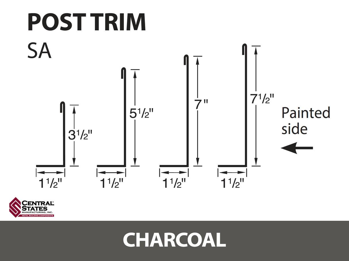 Post Trim 10'2" - 29 ga. (Various Widths)