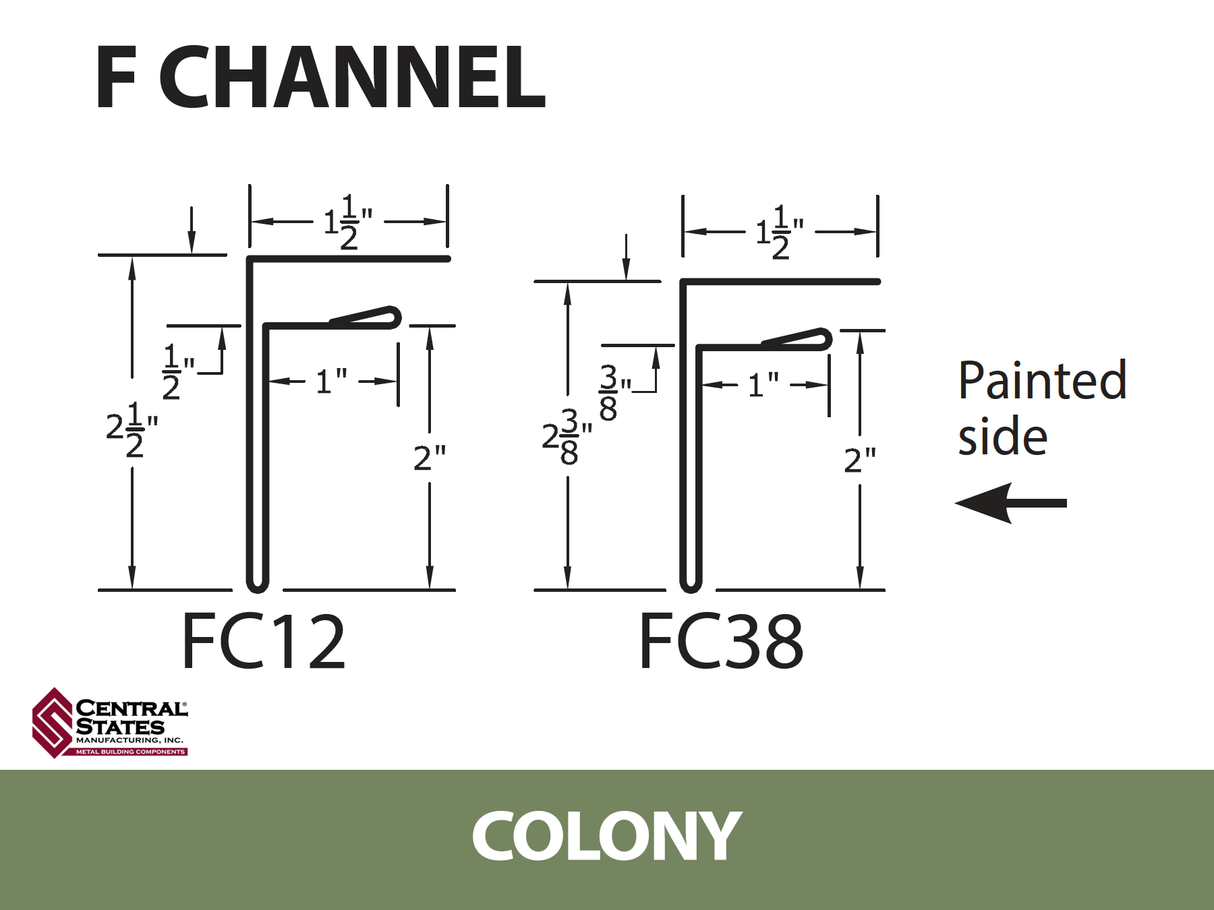 F-Channel 10'2" - 29 ga.