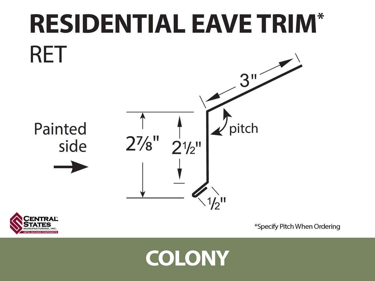 Residential Eave 10'2" - 29 ga.