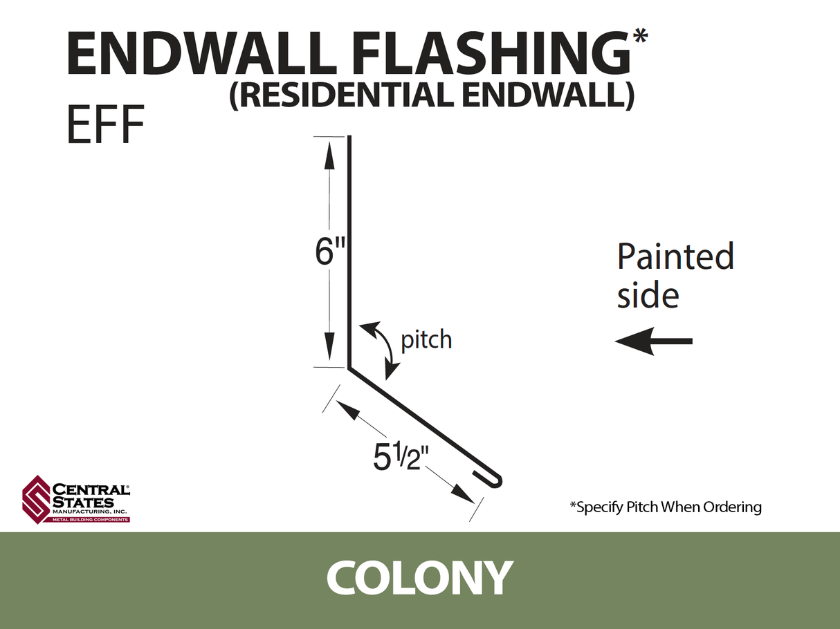 Endwall Flashing - Residential Endwall 10'2" - 29 ga.