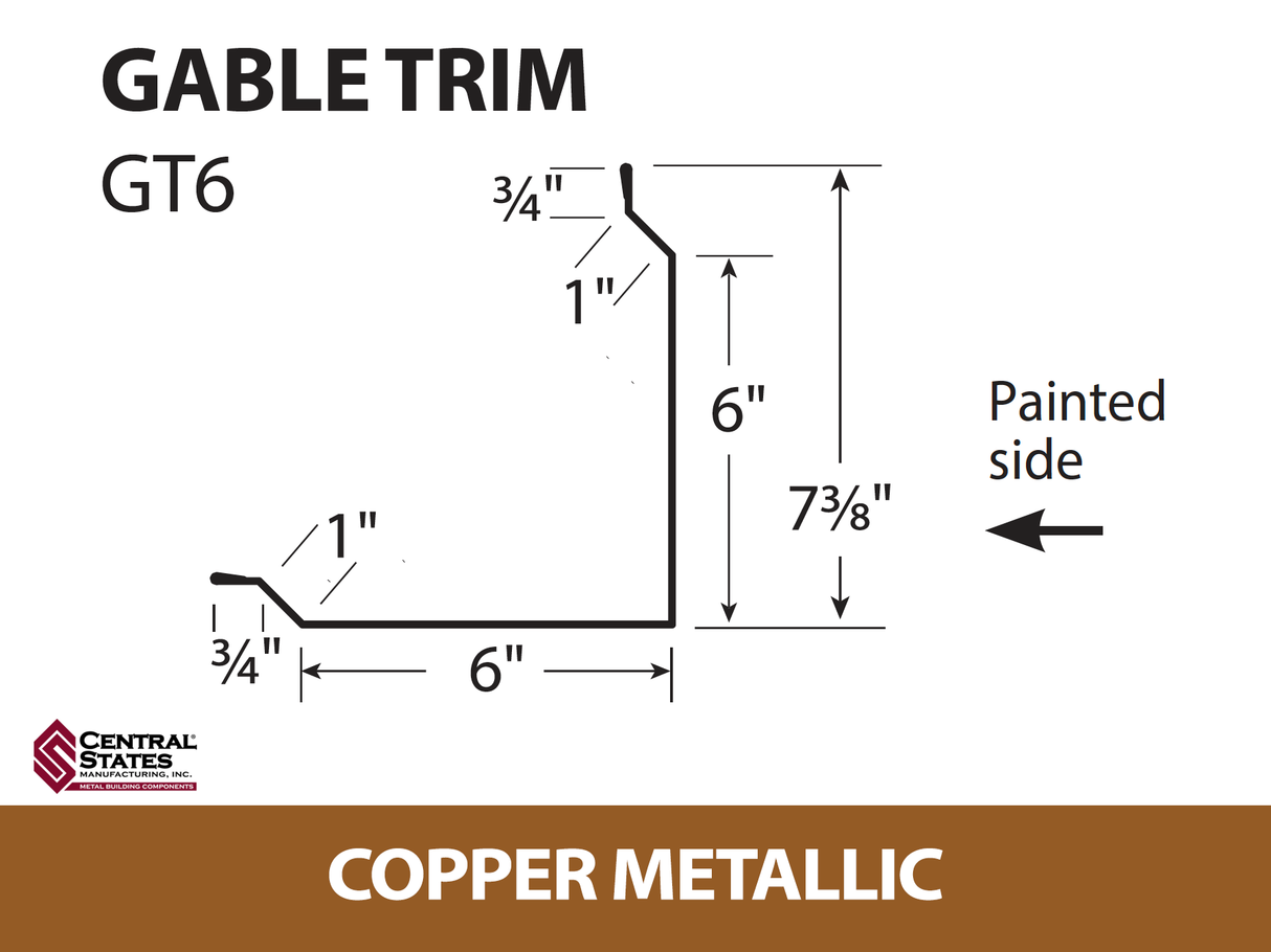 Gable Trim 10'2" - 29 ga.