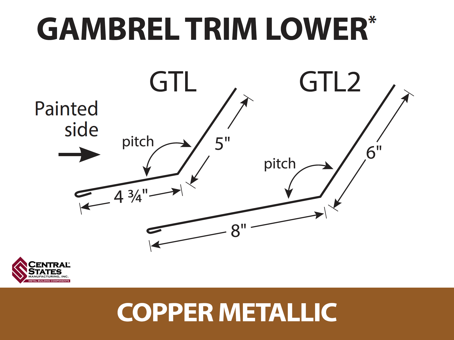 Gambrel Trim Lower - Transition Flashing 10'2" - 29 ga.